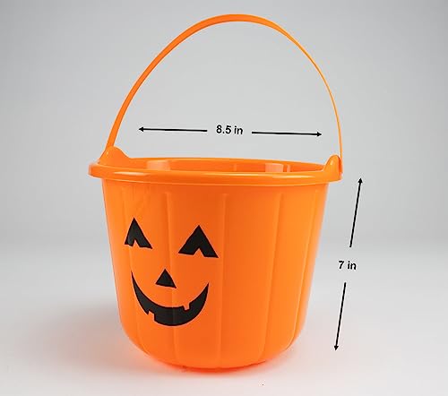 Halloween Pumpkin Candy Bucket - 45 Treats Included