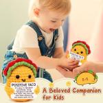 Positive Crochet Taco Christmas Birthday Gifts for Women Men Self Care Thanksgiving Basket Son Mom Dad Daughter Sister Friend Coworkers Relaxation Gift Desk Home Decor Emotional Inspirational Support