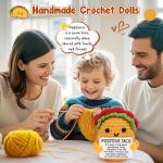 Positive Crochet Taco Christmas Birthday Gifts for Women Men Self Care Thanksgiving Basket Son Mom Dad Daughter Sister Friend Coworkers Relaxation Gift Desk Home Decor Emotional Inspirational Support