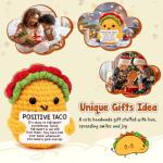 Positive Crochet Taco Christmas Birthday Gifts for Women Men Self Care Thanksgiving Basket Son Mom Dad Daughter Sister Friend Coworkers Relaxation Gift Desk Home Decor Emotional Inspirational Support