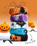 Moyel 5 Pairs Halloween Socks Kids 4-6 Years Funny Halloween Gifts for Boys Girls Fuzzy Pumpkin Bat Ghost Socks with Grips Boo Basket Stuffers for Kids Fun Party Favors Accessories