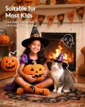 Moyel 5 Pairs Halloween Socks Kids 4-6 Years Funny Halloween Gifts for Boys Girls Fuzzy Pumpkin Bat Ghost Socks with Grips Boo Basket Stuffers for Kids Fun Party Favors Accessories