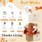 Reallnaive 16 Pack Flower and Coffee Carrier Kraft 2 Cup Drink Carrier with Handle Coffee Cup Holder with Floral Foam for Thanksgiving Gifts Baskets Wedding Baby Shower Birthday Party Favors