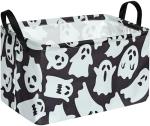 ACMUUNI Rectangle Happy Halloween Kids Gift Storage Basket Organizer Box Collapsible Shelf Basket Nursery Laundry Hamper with handle for for Kids