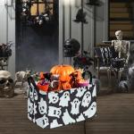ACMUUNI Rectangle Happy Halloween Kids Gift Storage Basket Organizer Box Collapsible Shelf Basket Nursery Laundry Hamper with handle for for Kids