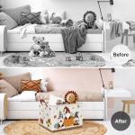 Clastyle Large Buffalo Plaid Gnome Pumpkin Basket Farm Harvest Maple Leaf Polka Dot Toy Storage Bin Sunflower Turkey Clothes Book Shelf Basket