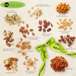 NUT CRAVINGS - Diwali Mixed Nuts Gift Basket in Reusable Diamond Wooden Tray + Green Ribbon (12 Assortments) Food Arrangement, Healthy Snack Care Package, Food Assortments