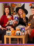 Yearntown 12 Pairs Holiday Fuzzy Socks Basket Stuffers Gift Halloween Fall Thanksgiving Cozy Fluffy Socks for Women Men(Halloween)