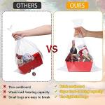 MADHOLLY 6Set Baskets for Gifts Empty- Sturdy Kraft Gift Basket Kit with Cellophane Wrap and Pull Bows for Valentine's Day Anniversary Wedding Holiday Gift Celebration Wrapping, Red