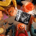 Wonderjune 14 Set Halloween Basket Gift for Women- Skeleton Gifts Box for Girls Kids Teens Mom Friend Sister