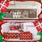 Boao 6 Pack Christmas Storage Bin Collapsible Large Christmas Storage Baskets for Gifts Canvas Laundry Basket Foldable Box with Handle for Office Home Bedroom Clothes