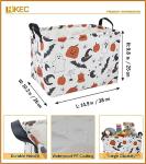HKEC Rectangular Halloween Pumpkin Basket, Halloween Candy Gift Basket, Waterproof Books Box, Room Decor(Pumpkin)