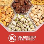Nuts gift Basket - Delicious Mixed Cravings Gourmet Collection, Features 7 Sectional Platter with Freshly Roasted Nuts.