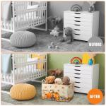 Boao 3 Pcs Fall Pumpkin Storage Basket Maple Leaf Autumn Thanksgiving Gift Basket Farm Harvest Cart Foldable Waterproof Box Organizer Bin with Handles for Nursery Book Shelf Closet Home (Scarecrow)