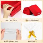 AFOROEOA 10PACK Red Baskets For Gifts Empty, 10x12”Thick Kraft Gift Basket with 10 Bows 10 Bags Empty Gift Baskets for Christmas, Easter, Birthdays, Snacks, Farmers Market