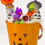 HALLOWEEN PUMPKING BASKET (35) treats, trick or treat, snacks, spooky, variety pack, halloween box, boys, girls, college student, rubber duck, candy box, toys