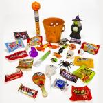 HALLOWEEN PUMPKING BASKET (35) treats, trick or treat, snacks, spooky, variety pack, halloween box, boys, girls, college student, rubber duck, candy box, toys
