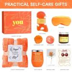 Fall Gift Basket - Halloween Boo Basket, Cozy Pumpkin Spice Self-Care Spa Gift Box, Autumn Thanksgiving Birthday Christmas Gifts for Mom, Sister, Friends (Standard)