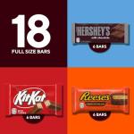 HERSHEY'S, KIT KAT and REESE'S Assorted Milk Chocolate Candy Variety Box, 27.3 oz (18 Count)