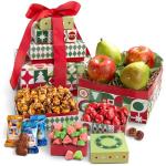 A Gift Inside Merry Christmas Fruit & Treats Tower