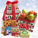 A Gift Inside Merry Christmas Fruit & Treats Tower