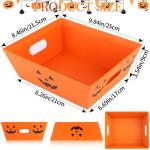 Kolewo4ever 36Pcs 12 Pack Halloween Basket Boo Basket Set 8x10inch Pumpkin Baskets for Gifts Empty to Fill with Baskets Empty Bags Pull Bows for Halloween Holiday
