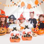 Kolewo4ever 36Pcs 12 Pack Halloween Basket Boo Basket Set 8x10inch Pumpkin Baskets for Gifts Empty to Fill with Baskets Empty Bags Pull Bows for Halloween Holiday