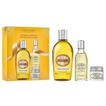 L'OCCITANE Softening Almond Trio Gift Set: Best Holiday Gift Set with Almond Shower Oil Body Wash, Moisturizing Milk Concentrate, Softening Supple Skin Oil
