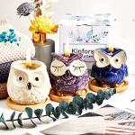Kinforse Scented Candles - Lavender Candle Gift Set for Women, Birthday Presents with Marbling Gift Box