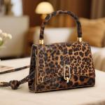 Golray Gifts for Teen Girls - 19Pcs Teenager Gifts Basket with Brown Leopard Satin Pillowcase/Handbag, Christmas Birthday Gift Set for Women Daughter Sister Niece Tween Girl Kid Toy Age 10 12-18+