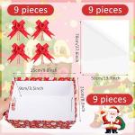 Cholemy 27 Pcs Christmas Baskets for Gifts Empty, 9 Pcs Gift Baskets Empty with Handles 9 Pcs Basket Bags and 9 Pcs Red Pull Bows Cardboard Baskets Bags Kit for Xmas Birthday Holiday Wedding Party