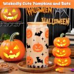 Halloween Gifts Basket for Adults Boo Baskets for Women Spooky Basket Stuffers for Women Cute Halloween Gifts Box with Glass Cup Socks Fall Boo Baskets Ideas for Her Teen Girl Best Friends Girlfriend