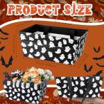 Supervitae 12 Pcs Halloween Bags with Handle 9.8''x6.5'' Ghost Baskets for Gift Empty Candy Goodie Snacks Trick or Treat Gift Bags for Halloween Party Favors Decor Supplies