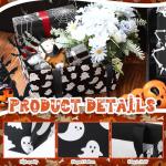Supervitae 12 Pcs Halloween Bags with Handle 9.8''x6.5'' Ghost Baskets for Gift Empty Candy Goodie Snacks Trick or Treat Gift Bags for Halloween Party Favors Decor Supplies