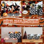 Supervitae 12 Pcs Halloween Bags with Handle 9.8''x6.5'' Ghost Baskets for Gift Empty Candy Goodie Snacks Trick or Treat Gift Bags for Halloween Party Favors Decor Supplies