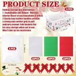Yexiya 48 Pcs Christmas Gift Baskets Empty Kit Include 6 Baskets with 6 Gift Bag 6 Red Pull Bow 30 Paper Lining for Gifts, Empty to Fill with Bag for Xmas Party(Simplicity)
