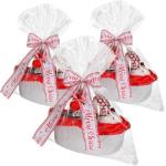 AceOrbit 3 Sets Christmas Gift Basket Empty Wrapping Set, Woven Basket with Gift Bags and Ribbons Durable Baskets for Gifts Empty Bucket with Handles for Storage 12"x 8" x 5"