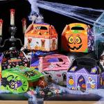 JOYIN 36 PCS Halloween Treat Boxes Candy Boxes Trick or Treat Cardboard Cookies Goodie Bags for Kids Halloween Party Favor Supplies, Classroom Exchange Goody Bags, Holiday Pastries, Cupcakes