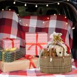 Reallnaive Baskets for Gifts Empty Sturdy Woven Bamboo Gift Basket with Gift Bags and Ribbons for Christmas Thanksgiving Birthday Mothers Day Housewarming Party Gift Wrapping, 12"x 8"x 6"(2 Set)