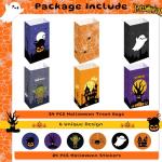 Halloween Treat Bags - 24 PCS Halloween Party Favors,Halloween Goodie Bags with Stickers for Kids | Candy Bags - Trick or Treat Bags,Mini Paper Gift Basket- HALLOWEEN Decorations Party Supplies