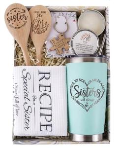 ELEMENU Sisters Gifts from Sister, Sisters/Sister in Law Birthday Christmas Mothers Day Valentines Day Gift Basket