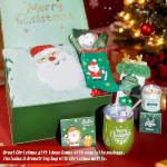 Deriibrico Christmas Basket Gifts for Women 2025, Unique Holiday Cheer Gift for Women with Flannel Blanket and Insulated Tumbler, Merry Christmas Basket Gift for Mom, Wife, Friend, Green