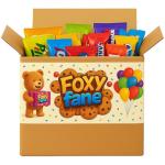 Foxy Fane 60-Count Holiday Gift Box - Assortment of 60 Healthy Snacks & Treats - Perfect Variety Pack for Back to School, Easter, Christmas & New Year’s - Great for Family, Friends, or Office Gifting