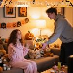 Halloween Gifts for Women, Boo Basket Gifts for Women Teen Girls, Halloween Boo Basket Stuffers for Teens Adults with Pumpkin Mug Spooky Socks and Self Spa Gift for Family Sister Friends