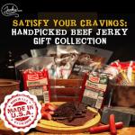 Jerky.com 21 Pieces of Beef Jerky Variety Pack & Meat Stick Gift Box for Men - Including 5 Flavors of Beef Jerky, 13 Snack Sticks, and 3 Cheese Sticks - Birthday gifts for men