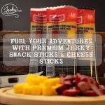 Jerky.com 21 Pieces of Beef Jerky Variety Pack & Meat Stick Gift Box for Men - Including 5 Flavors of Beef Jerky, 13 Snack Sticks, and 3 Cheese Sticks - Birthday gifts for men