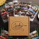 Jerky.com 21 Pieces of Beef Jerky Variety Pack & Meat Stick Gift Box for Men - Including 5 Flavors of Beef Jerky, 13 Snack Sticks, and 3 Cheese Sticks - Birthday gifts for men