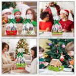Dispowreath 72 Pcs Christmas Baskets Gift Empty to Fill Kit DIY Green Funny Cartoon Character for Gifts Bulk 24 Market Tray Favor with Handles 24 Clear Basket Bags 24 Bows for Xmas Holiday Birthday
