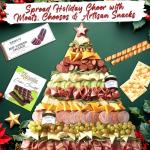 Christmas Gift Basket, Meat and Cheese Gift Baskets for Men and Women - Delicious Condiments with Dubai Chocolate, Charcuterie Food Gift Basket, Christmas Food Gifts in Christmas Gift Box (12-item Bundle)