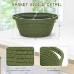 10PACK Baskets for Gifts Empty, 12"x 8"x 5" Woven Gift Baskets with Gift Bags and Bows, Empty Gift Baskets for Christmas, Baby Gift Basket for Nursery, Shelf Small Storage Basket with Handles, Green